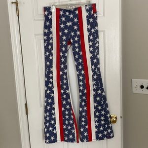 Free People American flag flared jeans